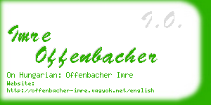 imre offenbacher business card